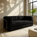 Sofá Cama Bloom Bouclé Linho - Expansão Automática