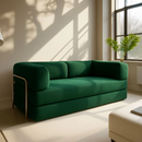 Sofá Cama Bloom Bouclé Linho - Expansão Automática